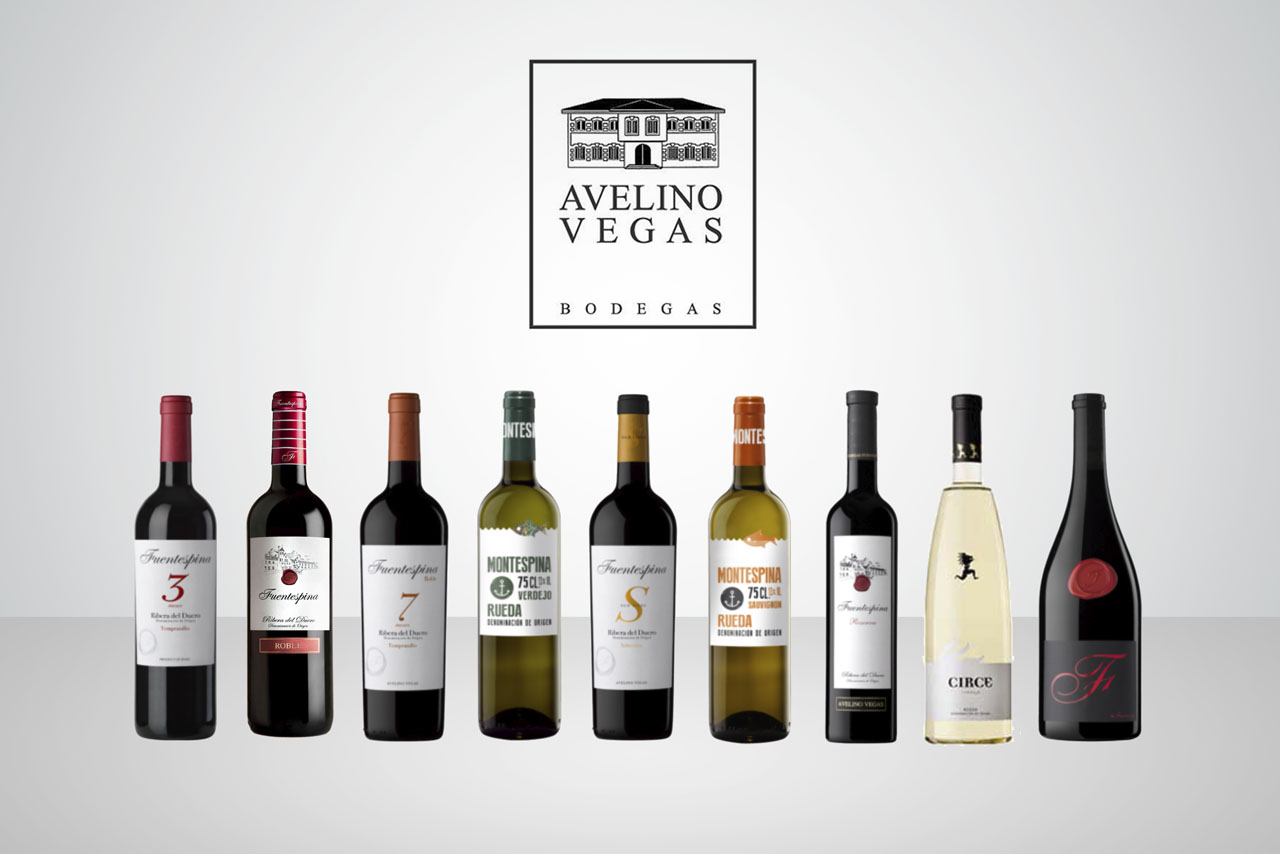 Gama de vinos Avelino Vega distribuida por Marcha S.A. en Canarias