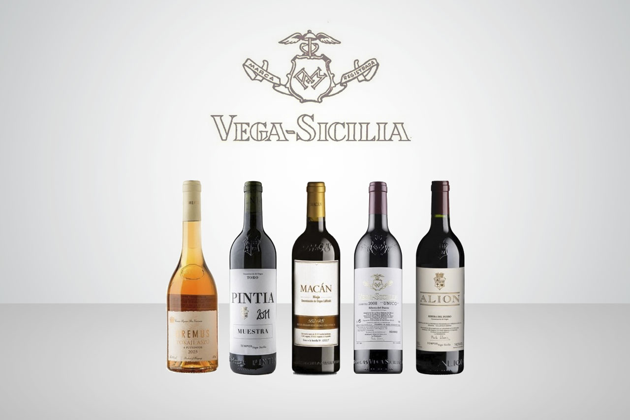 Gama de vinos Vega Sicilia distribuida por Marcha S.A. en Canarias