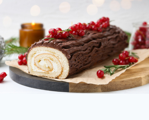 Tronquito de Navidad con Nata Ermol